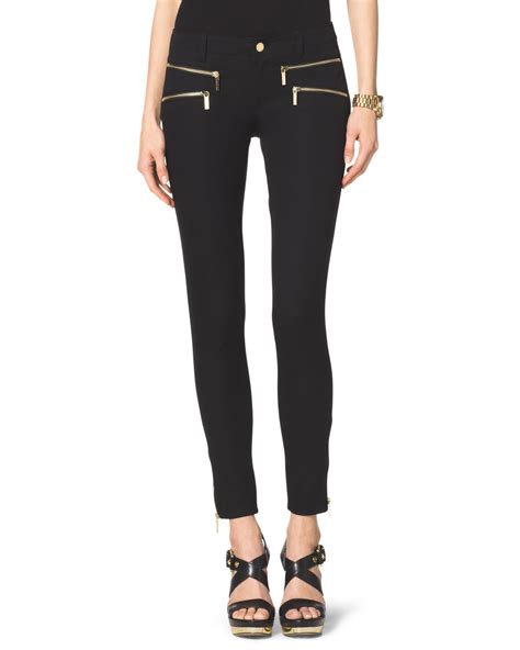 michael kors women's pants with zippers|michael kors jeans.